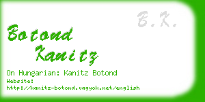 botond kanitz business card
